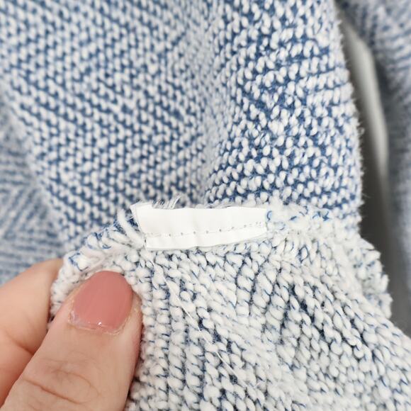 Faherty Women's Whitewater Hoodie Blue White Size Medium - Picture 7 of 7